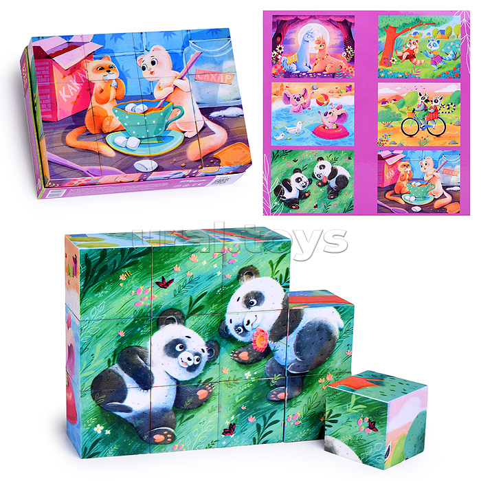 Кубики 12 шт. "Милая парочка" (StepKids)