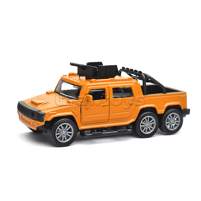 Оранжевая инерционная машинка Внедорожник die-cast,1:32, открывающиеся двери