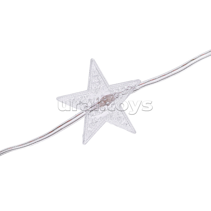 Электрогирлянда интерьерная "Снежинки" теплый