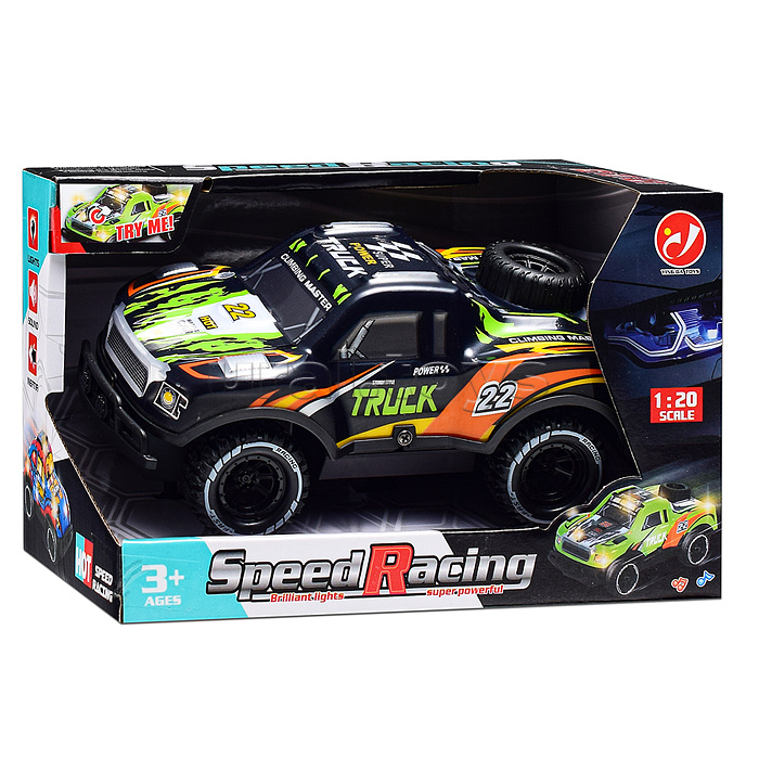 Машина "Яркий вседорожник 2" 1:20, свет, звук, в коробке