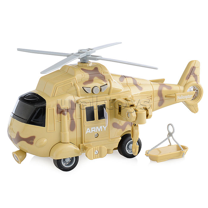 Вертолет "Армия спасатель" 1:20 (свет, звук) в коробке (камуфляж)