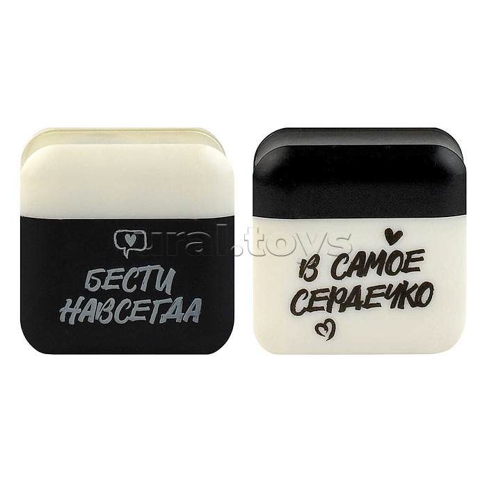 Точилка, арт.72684/ 24 ДЕВЧОНКИ НА СТИЛЕ (шоу-бокс, 24 шт., ассорти, полистирол, чёрный, серый, 2 отверстие (-я) диаметром: 8 мм, 11 мм, 3,6x3,6x2 см, контейнер для стружки: есть).