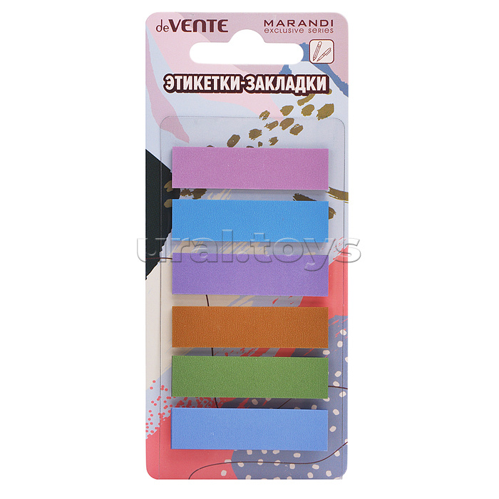 Набор самоклеящихся этикеток-закладок "Metallic" пластиковые металлизированные 44x12 мм, 6x20 листов, 6 цветов Набор самоклеящихся этикеток-закладок "Metallic" пластиковые металлизированные 44x12 мм, 6x20 листов, 6 цветов