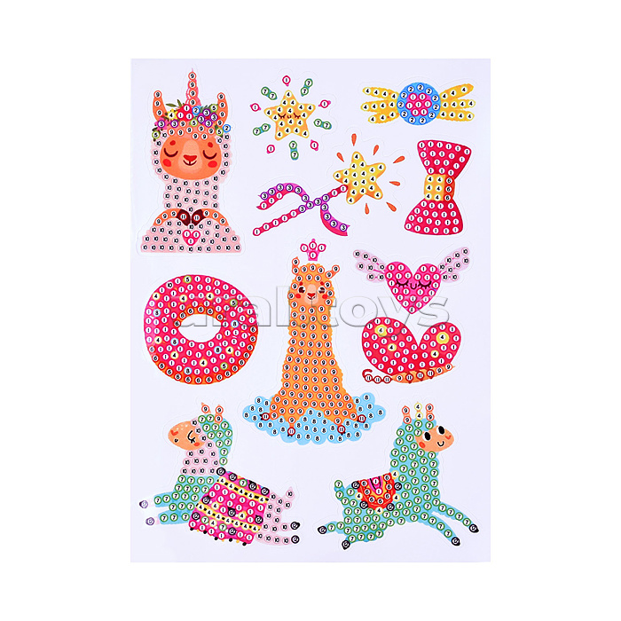 Мозаика алмазная "В мире альпак" в коробке