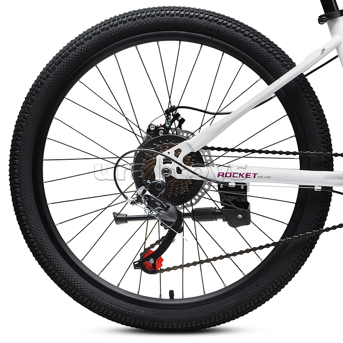 Велосипед 24" Rocket MP-400, цвет белый/лиловый, размер 13"