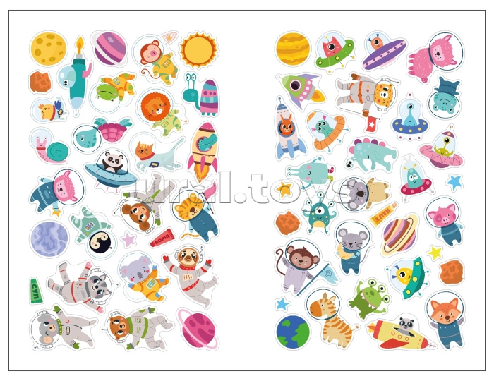 Веселые наклейки. В космосе Веселые наклейки. В космосе