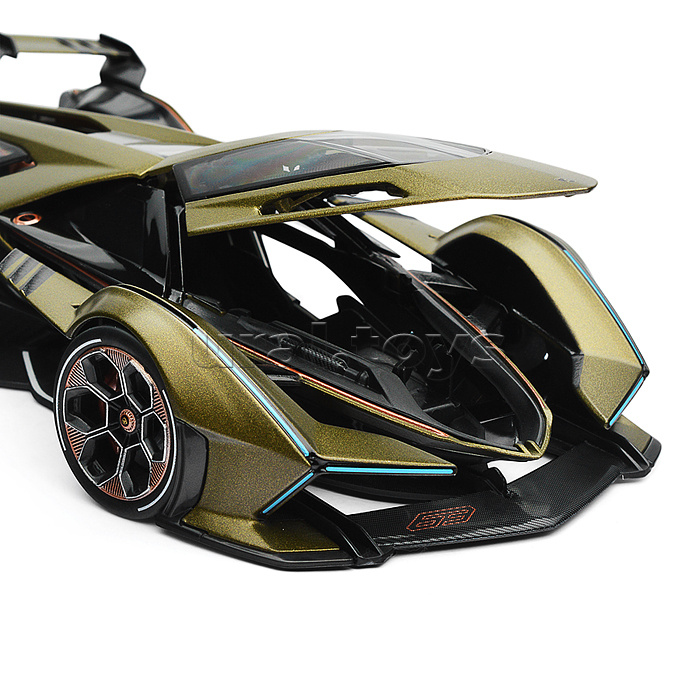 Машинка die-cast Lamborghini V12 Vision Gran Turismo, 1:18, зелёная, Машинка die-cast Lamborghini V12 Vision Gran Turismo, 1:18, зелёная,