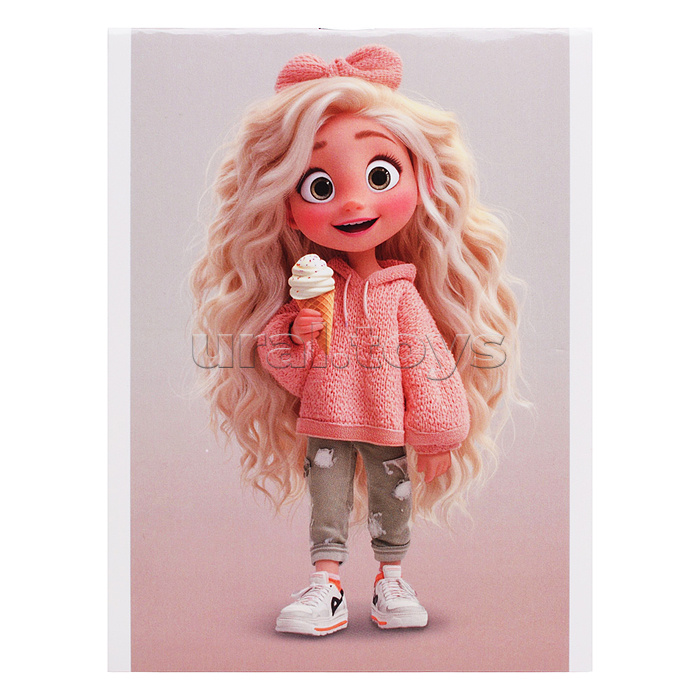 Блокнот А6 40л. "Милашка с Мороженным" клетка