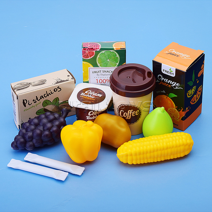 Игровой набор "Касса" (набор продуктов, корзина, весы) в коробке