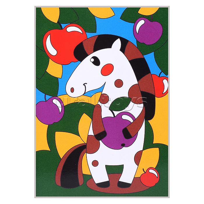 Картина по номерам для малышей Веселые картинки "Белая лошадка"