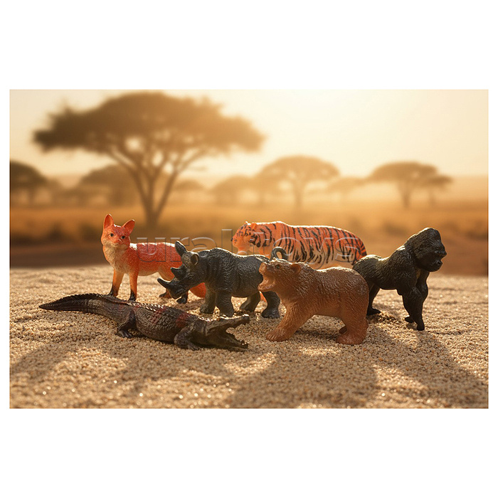 Набор животных "Дикий мир" в пакете