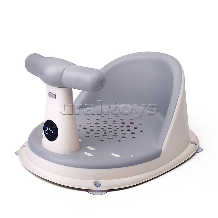 Детский стульчик - сиденье с термометром (серый)
