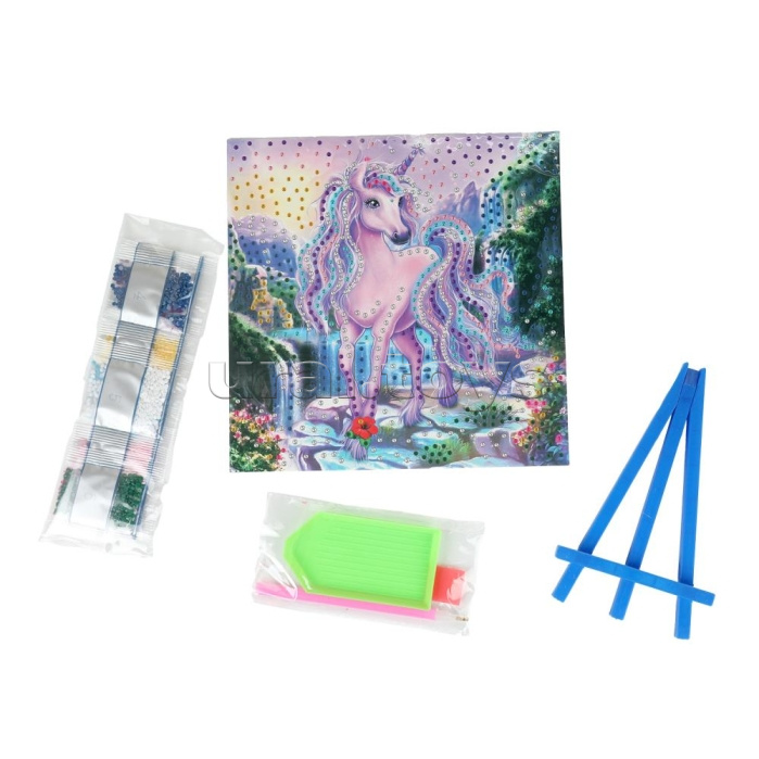Алмазная мозаика "Единорог" 20х20см