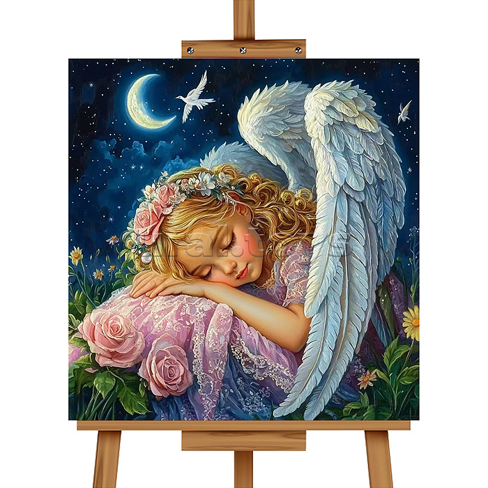 Мозаика алмазная "Ангелочек" 20*20см