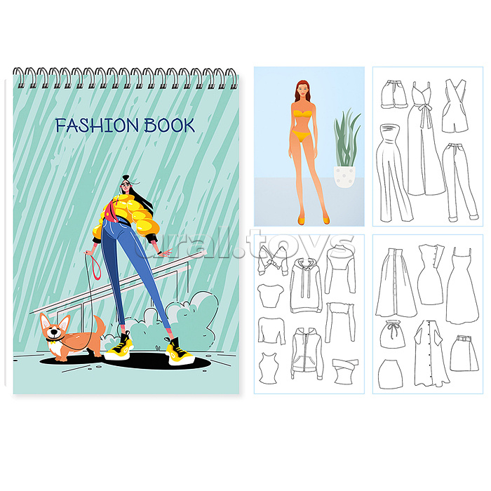 Скетчбук 24л. "Sketchbook. Fashion book. № 1" гребень, евроспираль, контент