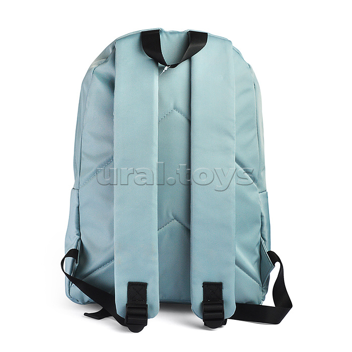 Рюкзак "Color Balance" подростковый 40x29x17 см (14 л) 250 г, нейлон, подклад, 1 отделение на молнии, 1 передний карман, аппликация из каучука, бирюзовый Рюкзак "Color Balance" подростковый 40x29x17 см (14 л) 250 г, нейлон, подклад, 1 отделение на молнии, 1 передний карман, аппликация из каучука, бирюзовый