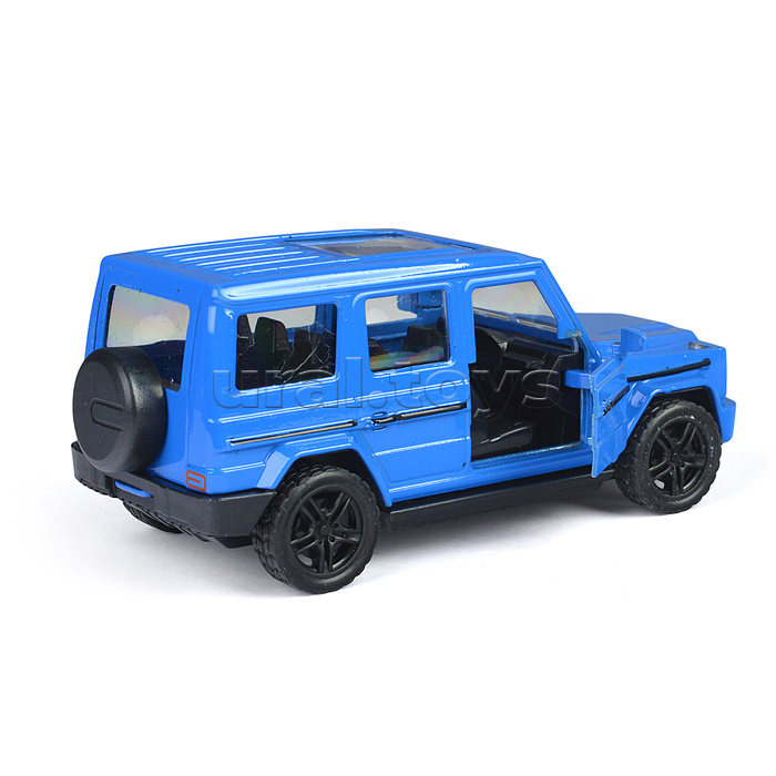 Синяя инерционная машинка Внедорожник люкс die-cast, 1:32, открывающиеся двери