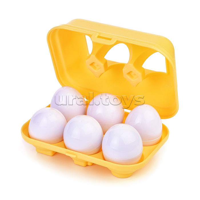 Развивающий набор BABY YOU сортер "Фигуры - цвета", 6 яиц в лотке, ВОХ 17х12х7см.