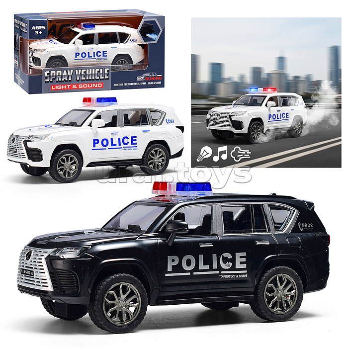 Машина "Полицейский джип" (свет, звук) в коробке