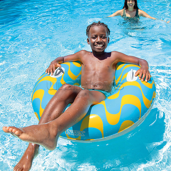 Круг для плавания d=91 см, от 9 лет, цвета МИКС, 59256NP INTEX