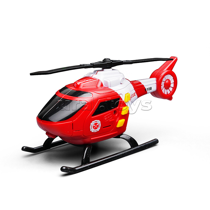 Вертолет "Пожарник" 1:32 (свет, звук) в коробке
