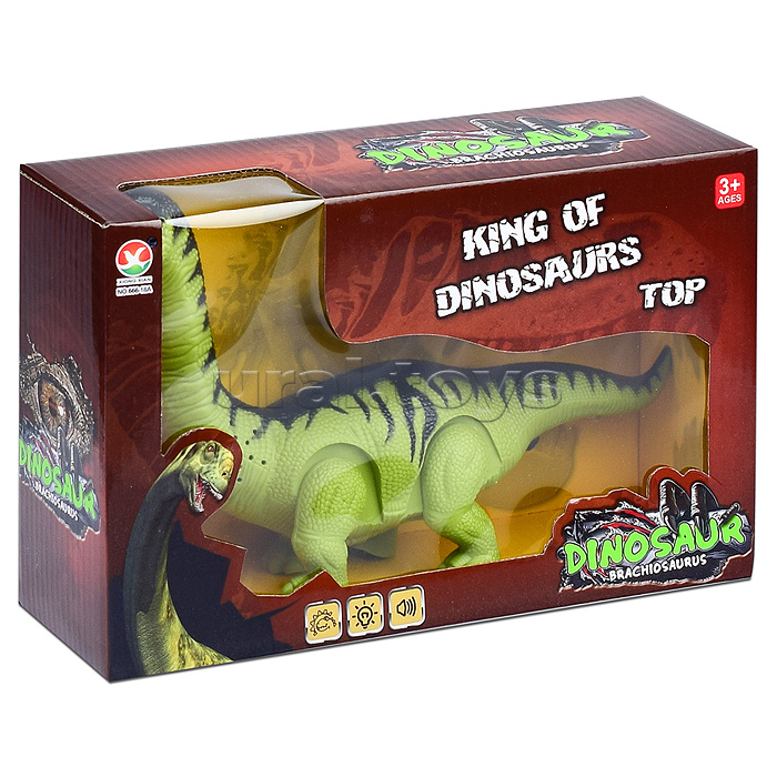 Динозавр "Брахиозавр" на батарейках, в коробке