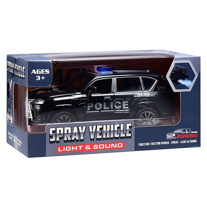 Машина "Полицейский джип" (свет, звук) в коробке