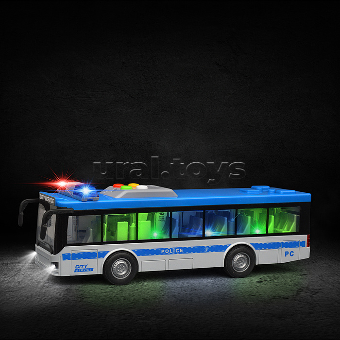 Автобус "Полицейский" (свет, звук) в коробке Автобус "Полицейский" (свет, звук) в коробке