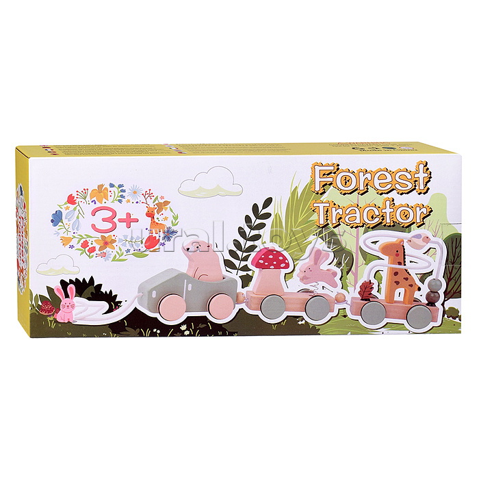 Каталка "Паровозик веселые зверята"