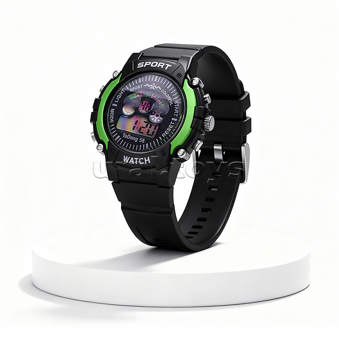 Часы игрушечные "Спорт" черные