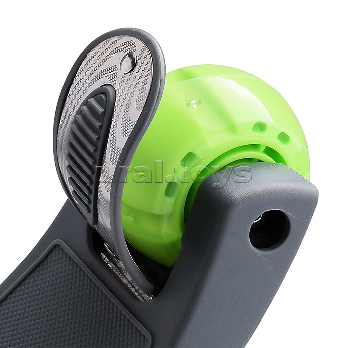 Самокат 3-х колесный ROCKET,колеса PU со светом, ABEC 7, серый