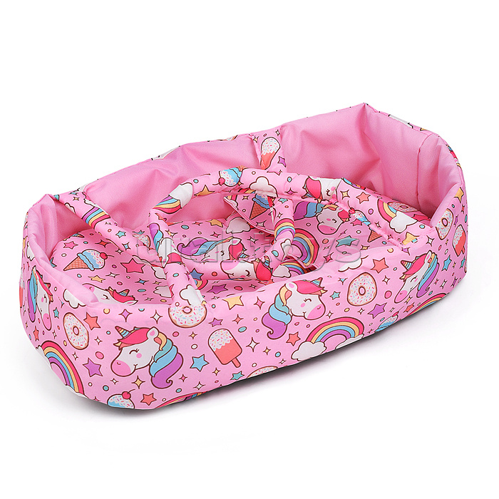 Коляска для кукол, металлическая, складная, с сумкой-переноской, корзиной и складным козырьком