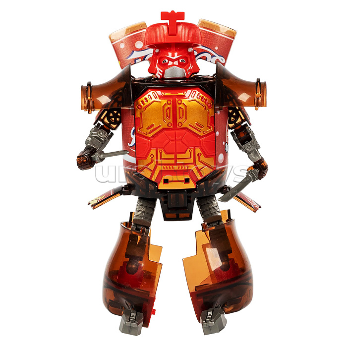 Трансформер бутылка-робот 2в1 "Самурай" ВОХ 17,5х22,5х10,5см, цвет красный