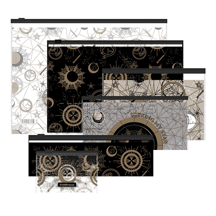 Набор из 6 zip-пакетов пластиковых Magic Sky, ассорти (A4, B5, C6, Travel, 230x70mm, Card Size) Набор из 6 zip-пакетов пластиковых Magic Sky, ассорти (A4, B5, C6, Travel, 230x70mm, Card Size)