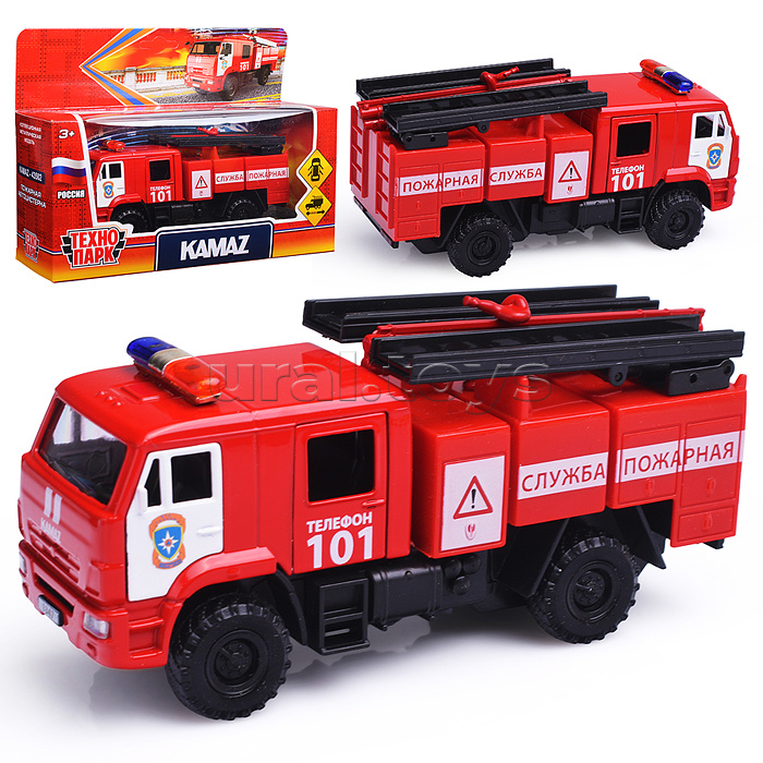 Машина металл Камаз-43502 МЧС 15,5 см, двери, подв дет, инер, кор. Машина металл Камаз-43502 МЧС 15,5 см, двери, подв дет, инер, кор.