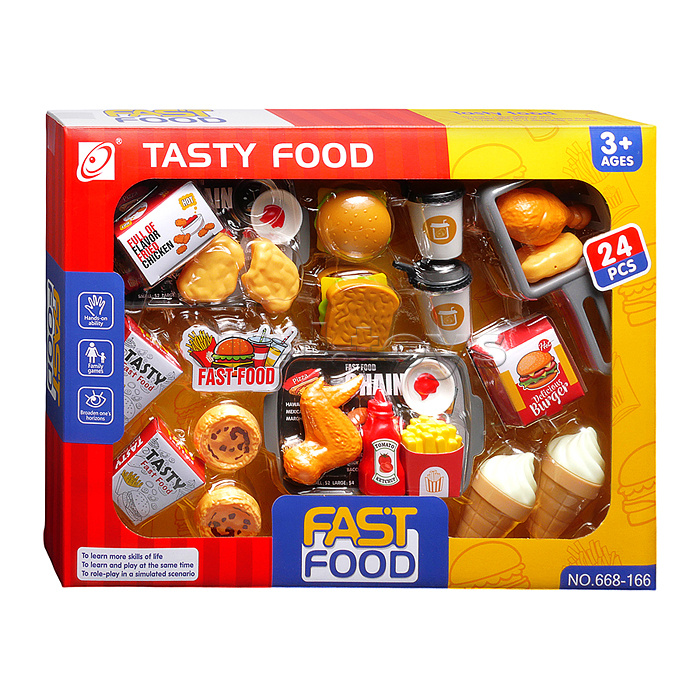 Набор Продукты "Быстрое питание" в коробке