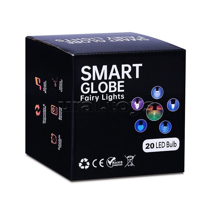Электрогирлянда-Smart 6 м, 20 ламп, 10 режимов, USB, ИК пульт (цветная) Электрогирлянда-Smart 6 м, 20 ламп, 10 режимов, USB, ИК пульт (цветная)