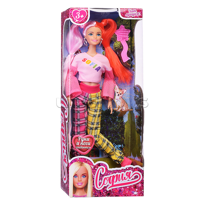 Кукла София 29 см. (руки и ноги сгиб, аксессуары) в коробке