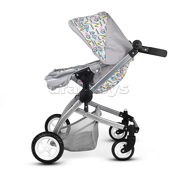 Коляская кукольная металлическая, цвет розовый