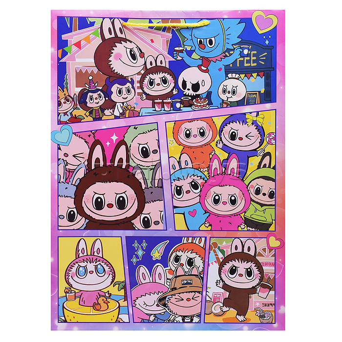 Пакет "Веселый монстрик" XL, 33,5х45х10 см,