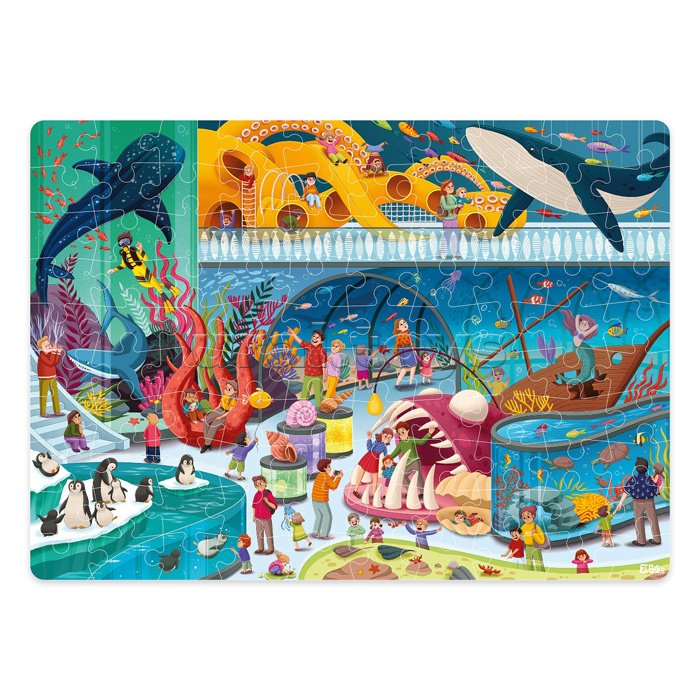 Пазл 100 "Ночь в музее. Океанариум"