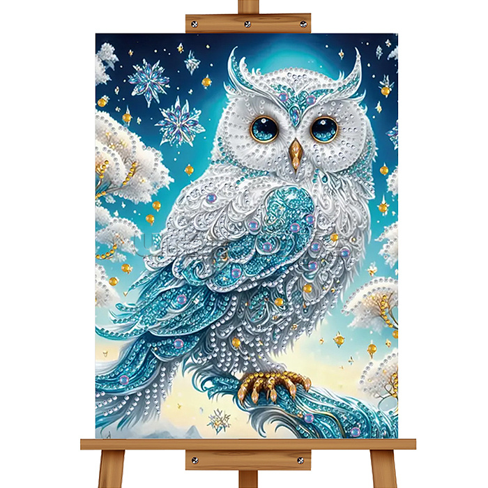 Мозаика алмазная "Красивая сова" 20*30см.