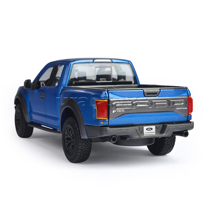 Машинка die-cast 2017 Ford F-150 Raptor, 1:24, синяя, открывающиеся двери