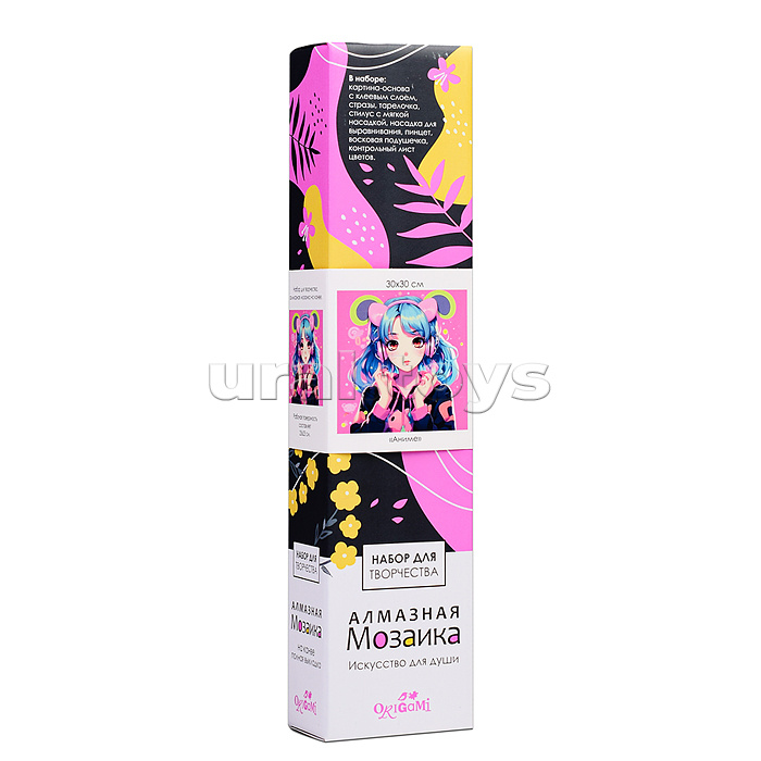 Алмазная мозаика на канве. Аниме. 30*30 см. (полная выкладка)