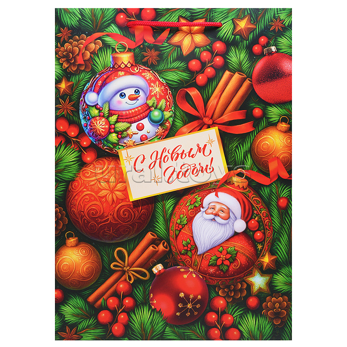 Пакет подарочный "С Новым годом!" (ML)