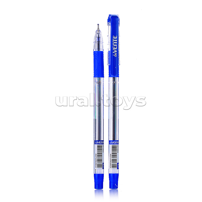 Ручка шариковая "Corsa" серия Speed Pro, d=0,7 мм, ультра гладкое письмо, чернила на масляной основе, игольчатый пишущий узел, прозрачный корпус с каучуковым держателем, сменный стержень, индивидуальная маркировка, синяя