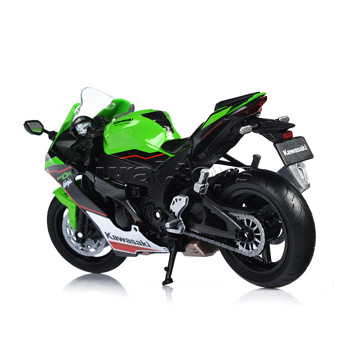 Мотоцикл 1:12 Kawasaki Ninja ZX-10R, зеленый Мотоцикл 1:12 Kawasaki Ninja ZX-10R, зеленый