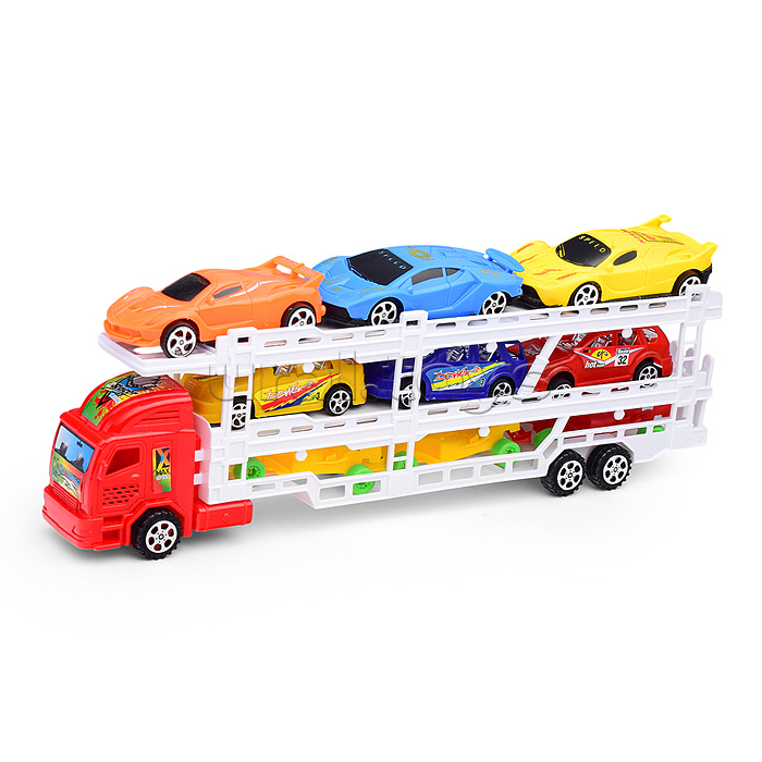 Машина "Автовоз" 6 гоночных машин, инерционная, пол колпаком