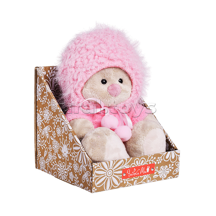 Зайка Ми в меховой шапке и комбинезоне (малый)