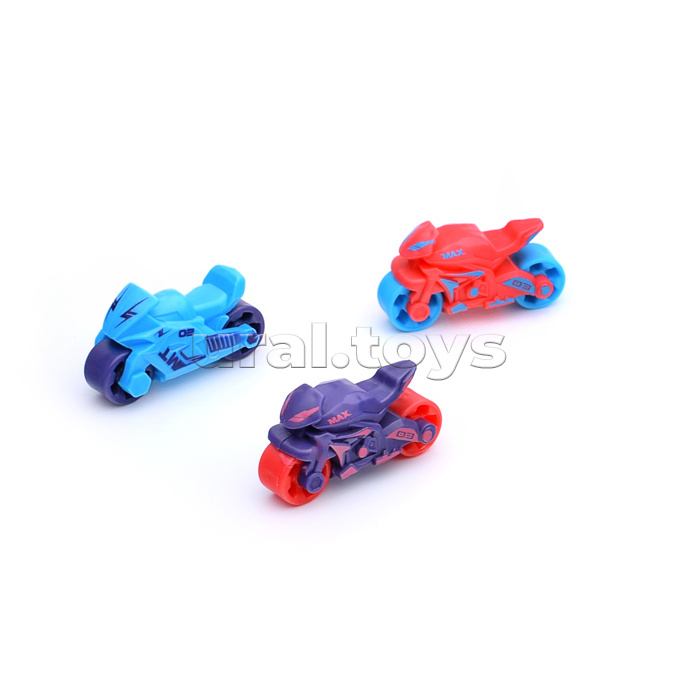 Мотоцикл-катапульта со светом и звуком, на батарейках, в коробке